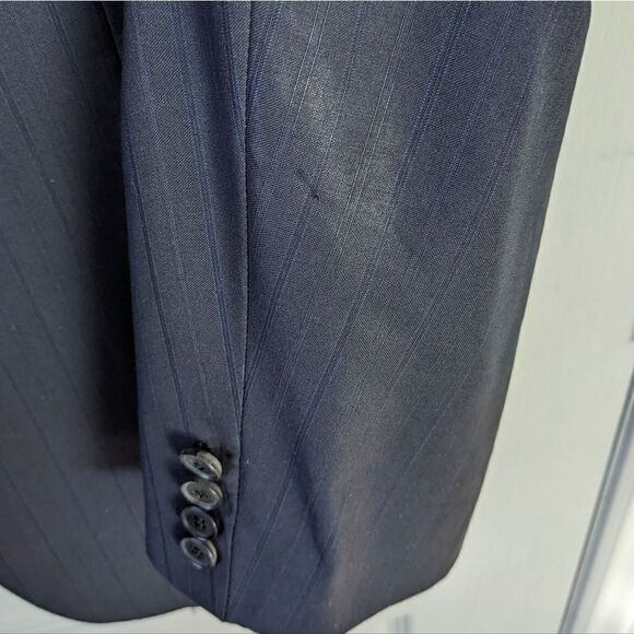 HUGO Boss Wool Suit Blazer Navy 100% Wool 44R US - Picture 14 of 15